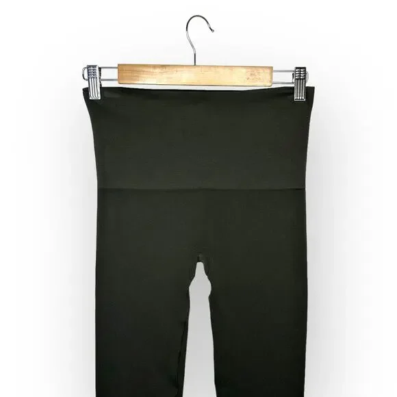 Spanx Women's Look At Me Now Seamless Side Zip Leggings M Olive Green Zip Leg - Picture 5 of 8